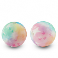 Silikonperlen 15mm runden Star Multicolor