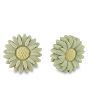 Silikonperlen Flower Sage green
