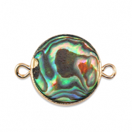 BQ S&uuml;sswasser Perlen Zwischenst&uuml;ck Round Gold-ocean green