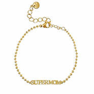 Stainless Steel - Rostfrei Stahl Armb&auml;nder ''SUPERMOM'' Gold