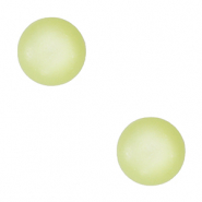 4 mm soft Polaris Elements Cabochons "Geburtssteine" August SS16 shiny Lime green
