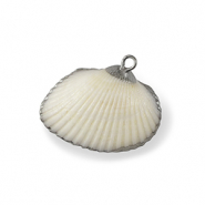 Anh&auml;nger Muschel Special Scallop White-silver