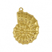 Anh&auml;nger aus Stainless Steel - Rostfreiem Stahl Sea Shell Gold