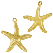 Anh&auml;nger aus Stainless Steel - Rostfreiem Starfish Gold