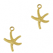 Anh&auml;nger aus Stainless Steel - Rostfreiem Starfish Gold