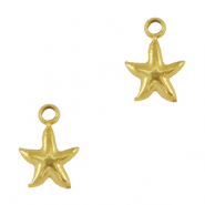Anh&auml;nger aus Stainless Steel - Rostfreiem Starfish Gold