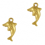 Anh&auml;nger aus Stainless Steel - Rostfreiem Dolphin Gold