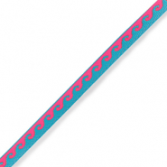 Schmucktextband Waves Neon blue-pink