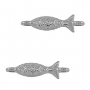 Anh&auml;nger Metall DQ Connector Fish Antik silber (Nickelfrei)