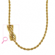 Stainless Steel - Rostfrei Stahl Kette Twisted Gold