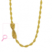 Stainless Steel - Rostfrei Stahl Kette Twisted Gold