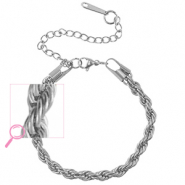 Stainless Steel - Rostfrei Stahl Armb&auml;nder Twisted Silver