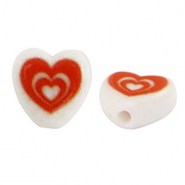 Acryl Buchstaben Heart White-red
