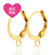 Zubeh&ouml;r aus Stainless Steel - Rostfreiem Stahl Ohrh&auml;nger verschliessbar mit &Ouml;se Gold