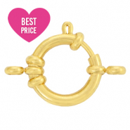 Zubeh&ouml;r aus Stainless Steel - Rostfreiem Stahl Rettungsring Verschluss 10mm mit &Ouml;sen Gold