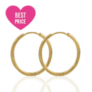 Stainless Steel - Rostfrei Stahl Ohrringe Creolen 17mm Gold