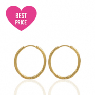 Stainless Steel - Rostfrei Stahl Ohrringe Creolen 11mm Gold