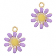 Anh&auml;nger Metall Basic Quality Flower Gold purple