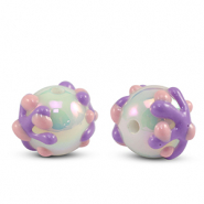 Perlen Acryl Dots Pearl purple-pink