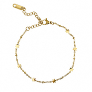 Stainless Steel - Rostfrei Stahl Armb&auml;nder Flower Gold