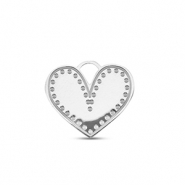 Anhänger aus Stainless Steel - Rostfreiem Stahl Heart Silver