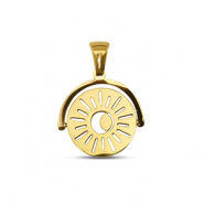 Anhänger aus Stainless Steel - Rostfreiem Stahl Rotate Sun Gold