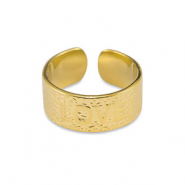 Stainless Steel - Rostfrei Stahl Ringe ''Love'' Gold
