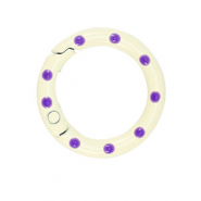 Farbiges Zubeh&ouml;r F&uuml;r Schl&uuml;ssel Anh&auml;nger Ring Off white-purple