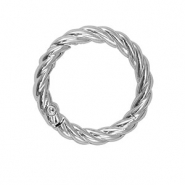 Zubeh&ouml;r Schl&uuml;ssel F&uuml;r Anh&auml;nger Ring Twisted Silver