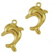 Anh&auml;nger aus Stainless Steel - Rostfreiem Dolphin Gold