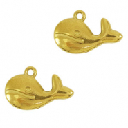 Anh&auml;nger aus Stainless Steel - Rostfreiem Whale Gold