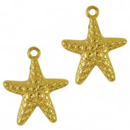 Anh&auml;nger aus Stainless Steel - Rostfreiem Starfish Gold