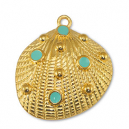 Anh&auml;nger Metall DQ Shell Veraman Blue-Gold (Nickelfrei)