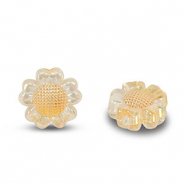 Perlen Acryl Flower Transparent orange