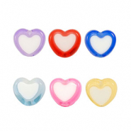 Perlen Acryl Heart Multicolor