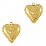 Anh&auml;nger aus Stainless Steel - Rostfreiem Stahl Heart Gold