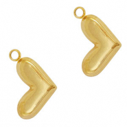 Anh&auml;nger aus Stainless Steel - Rostfreiem Stahl Heart Gold