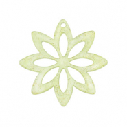 Anh&auml;nger aus Resin Flower Light green