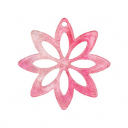 Anh&auml;nger aus Resin Flower Pink