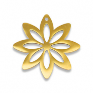 Anh&auml;nger aus Stainless Steel - Rostfreiem Stahl Flower Gold