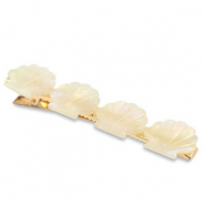 Haarschmuck hairclip Shell White