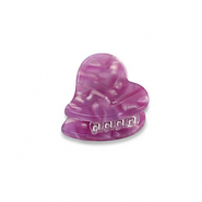 Haarschmuck hair clamp Heart Purple