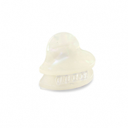 Haarschmuck hair clamp Heart White