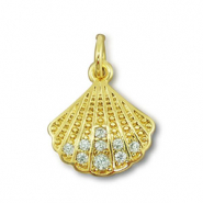 TQ Metall Brass Anh&auml;nger Shell Gold