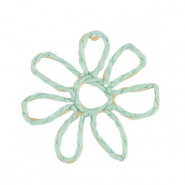 Bast Anh&auml;nger Flower 55mm Mint green