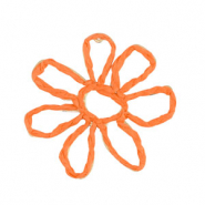 Bast Anh&auml;nger Flower 55mm Orange