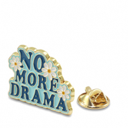 Anstecker "No more drama" Blue-gold