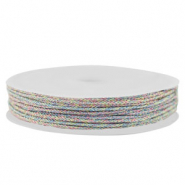 Band Macram&eacute; geflochten 1mm Multicolour metallic