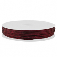 Band Macram&eacute; geflochten 1mm Bordeaux metallic