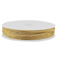 Band Macram&eacute; geflochten 1mm Dark gold metallic